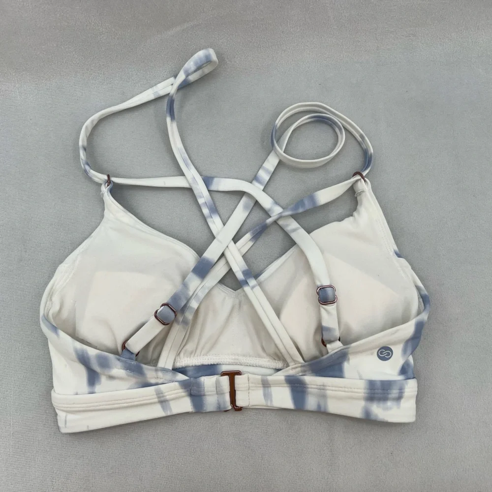 CALIA Women's Strappy Back Ruched Medium Support Bikini Swim Top XS - Picture 7 of 9